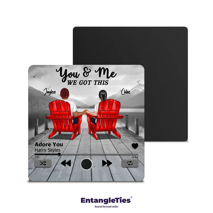 HeartTune™ Personalized Acrylic Music Magnet - EntangleTies™