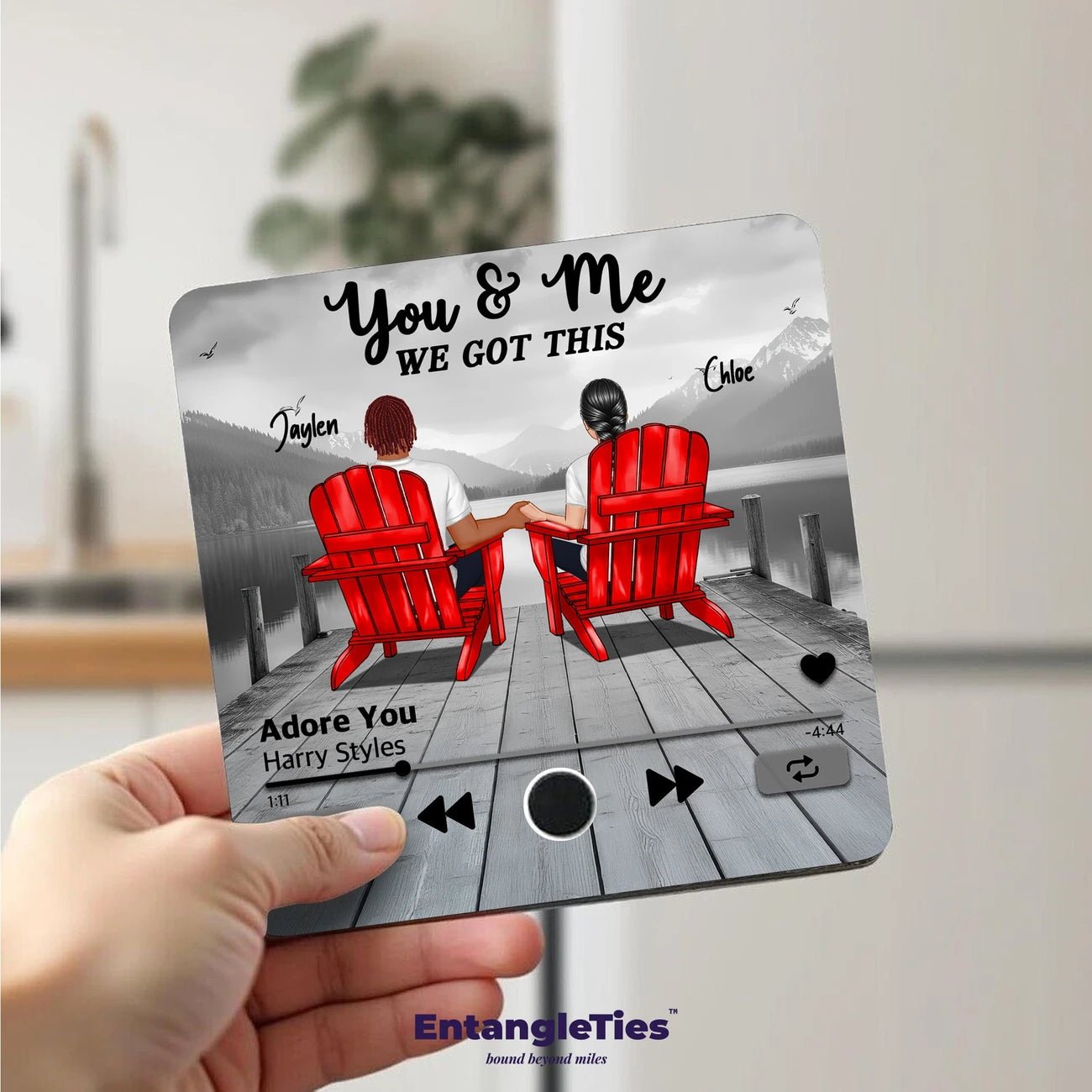 HeartTune™ Personalized Acrylic Music Magnet - EntangleTies™