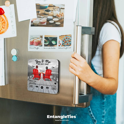 HeartTune™ Personalized Acrylic Music Magnet - EntangleTies™