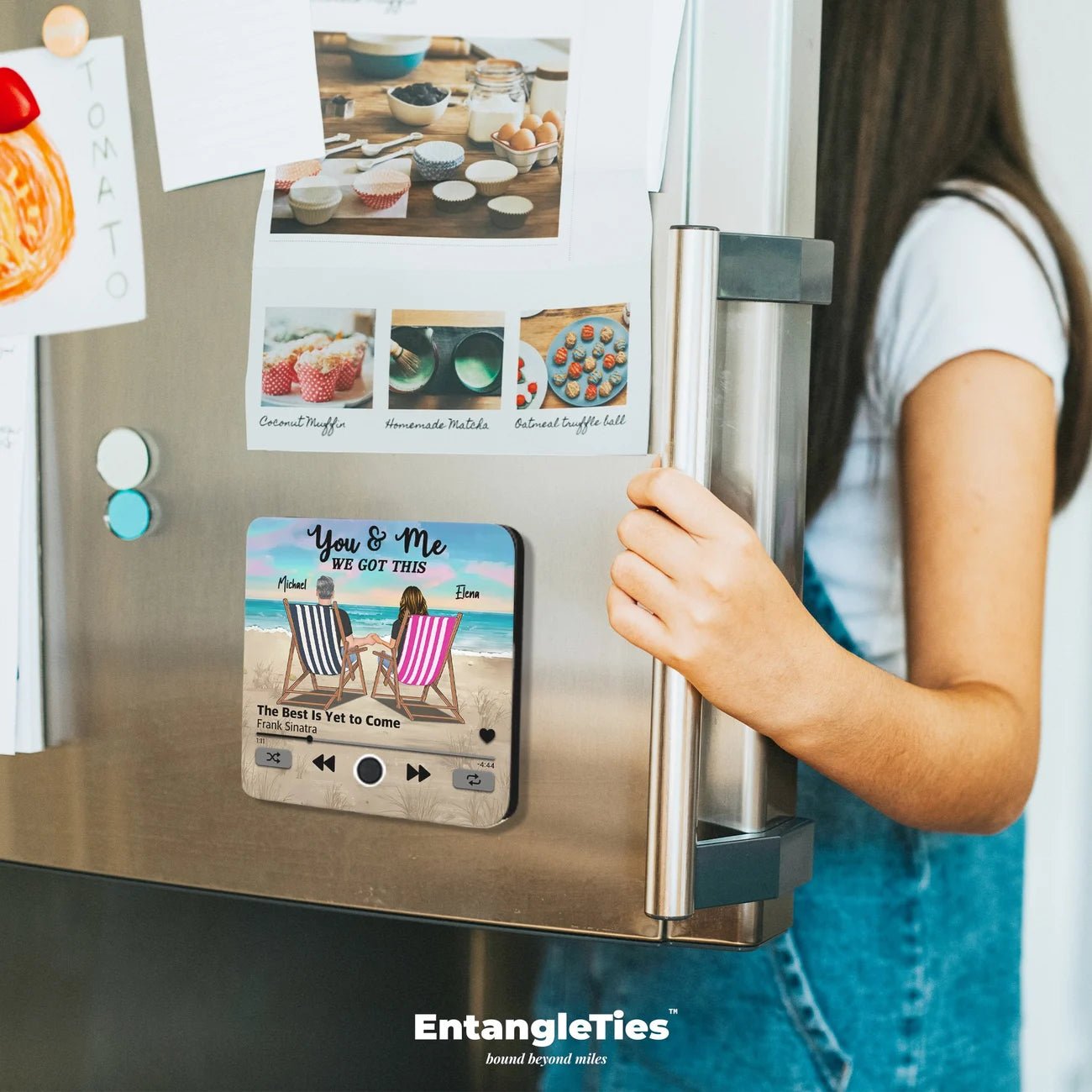 HeartTune™ Personalized Acrylic Music Magnet - EntangleTies™