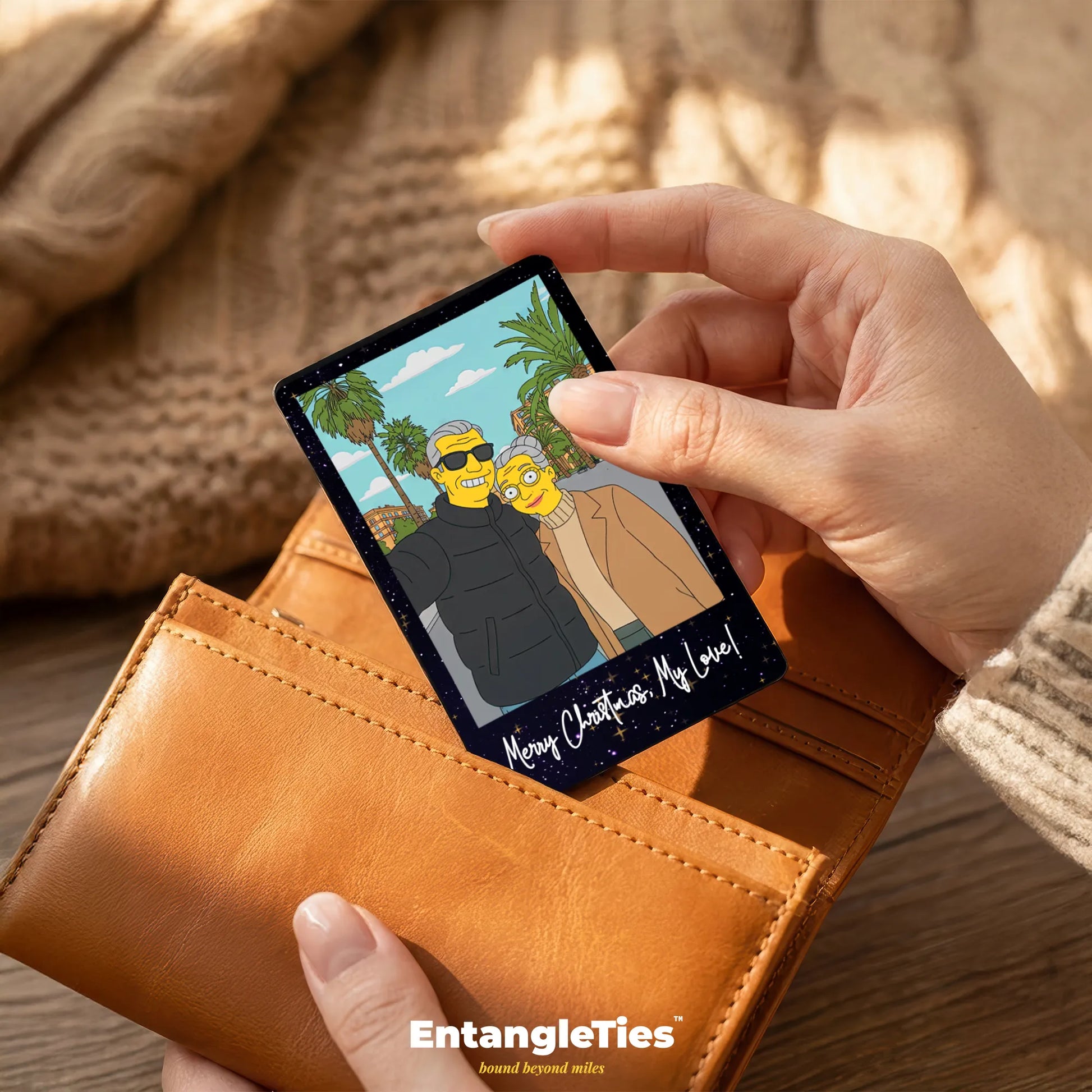 CarryLove™ - Personalized Metal Card - CartoonifyMe™ Edition - EntangleTies™