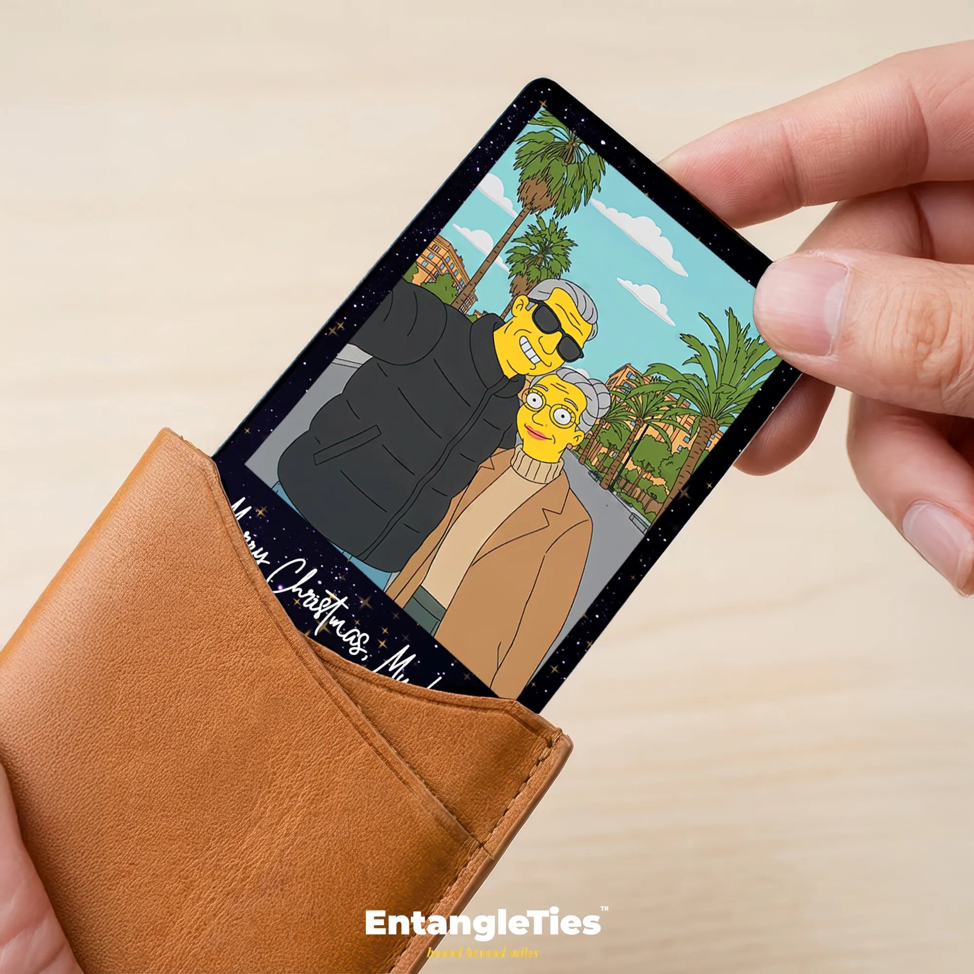 CarryLove™ - Personalized Metal Card - CartoonifyMe™ Edition - EntangleTies™