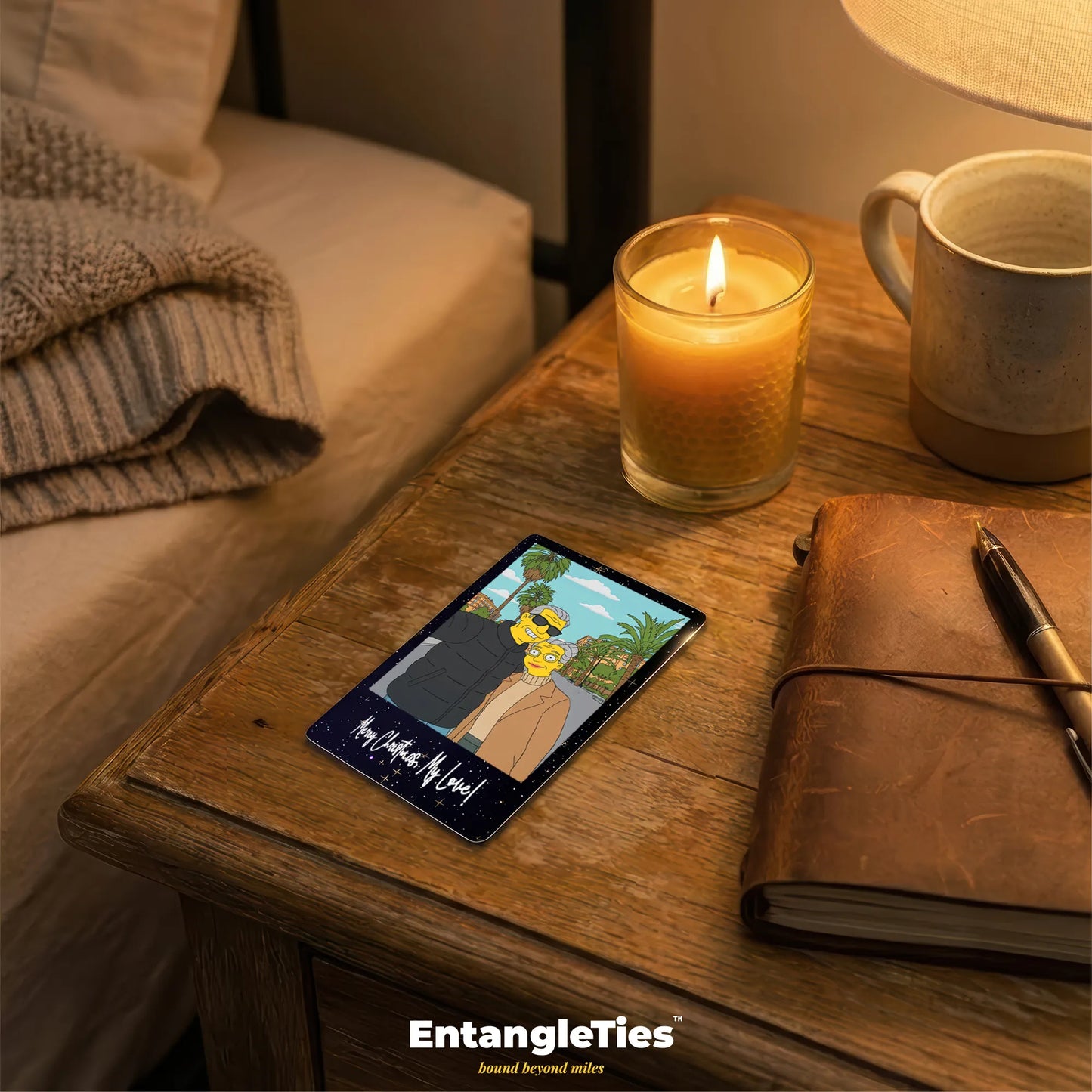 CarryLove™ - Personalized Metal Card - CartoonifyMe™ Edition - EntangleTies™