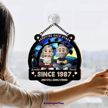 SoulCatcher™ "Annoying Each Other" Personalized Suncatcher - EntangleTies™