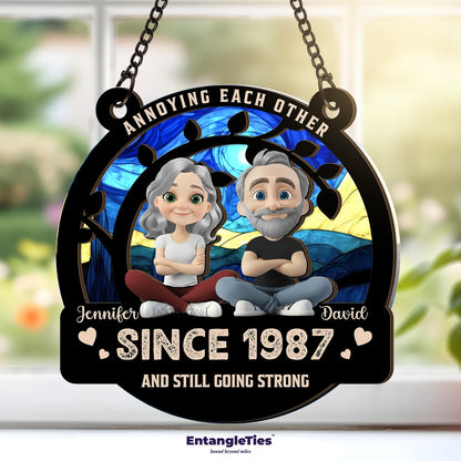 SoulCatcher™ "Annoying Each Other" Personalized Suncatcher - EntangleTies™