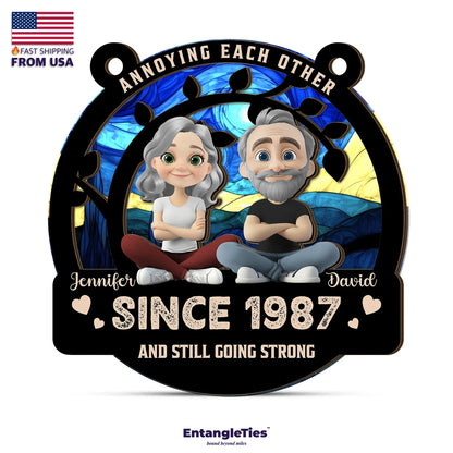 SoulCatcher™ "Annoying Each Other" Personalized Suncatcher - EntangleTies™