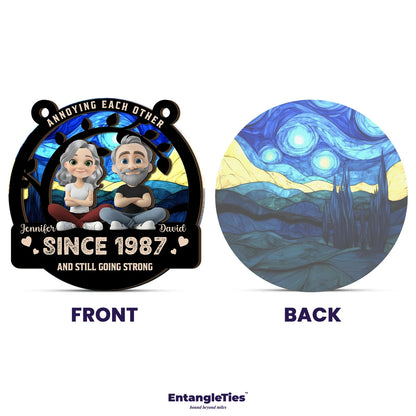 SoulCatcher™ "Annoying Each Other" Personalized Suncatcher - EntangleTies™